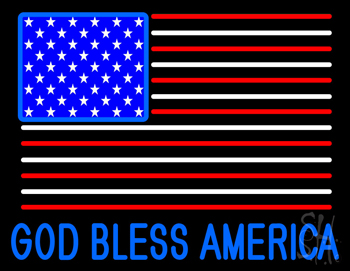 God Bless America Neon Sign