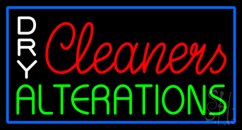 Dry Cleaners Alterations Neon Sign