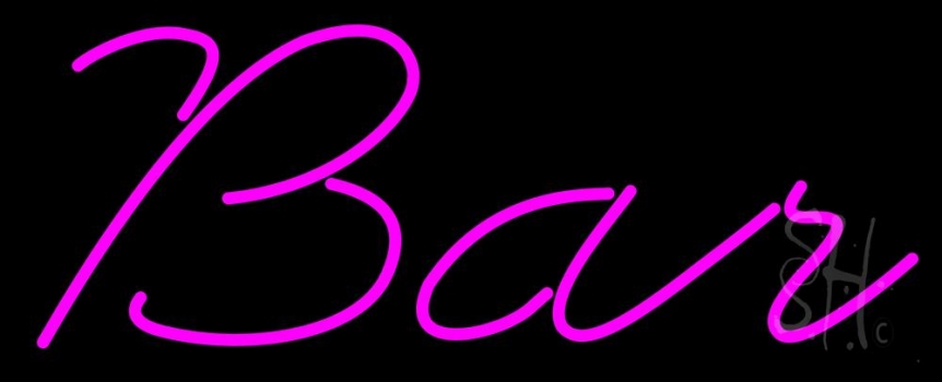 Cursive Bar Neon Sign