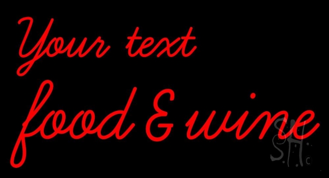 Custom Food And Wine Neon Sign