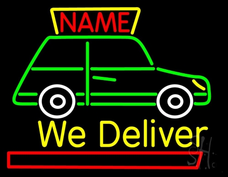 Custom We Deliver Van Neon Sign