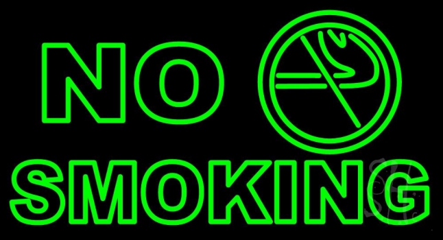 Green No Smoking Neon Sign