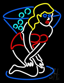 Martini Girl Bar Neon Sign