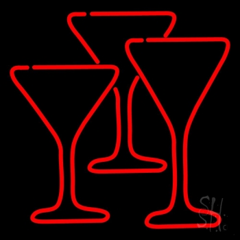 Martini Glasses Neon Sign