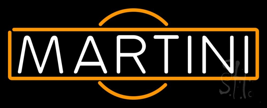 White Martini Neon Sign