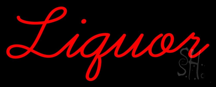 Red Liquor Neon Sign