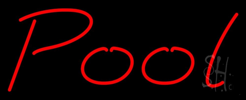 Red Pool Neon Sign
