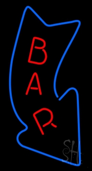 Curve Bar With Arrow Neon Sign