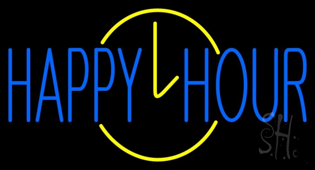 Happy Hour Neon Sign