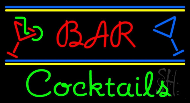 Bar Cocktails Neon Sign