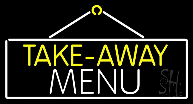 Take Away Menu Neon Sign