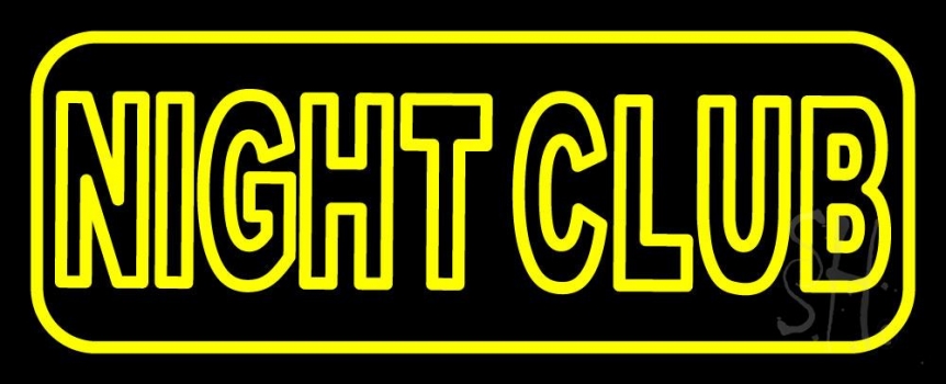 Yellow Night Club Neon Sign