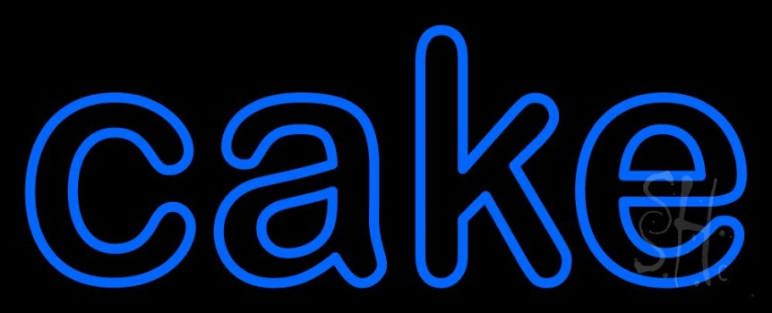 Blue Cake Neon Sign