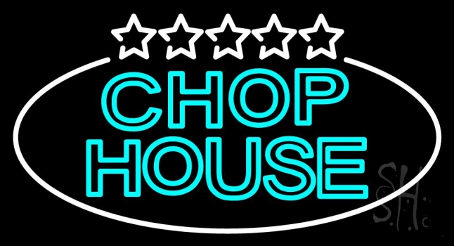 Double Stroke Green Chophouse Neon Sign