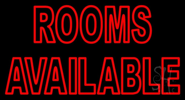 Rooms Available Vacancy Neon Sign