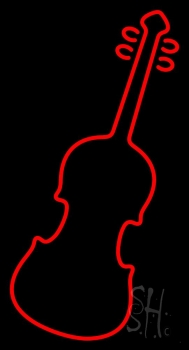 Red Violin Logo Neon Sign