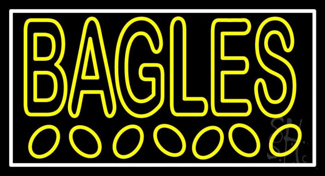 Yellow Bagels Neon Sign