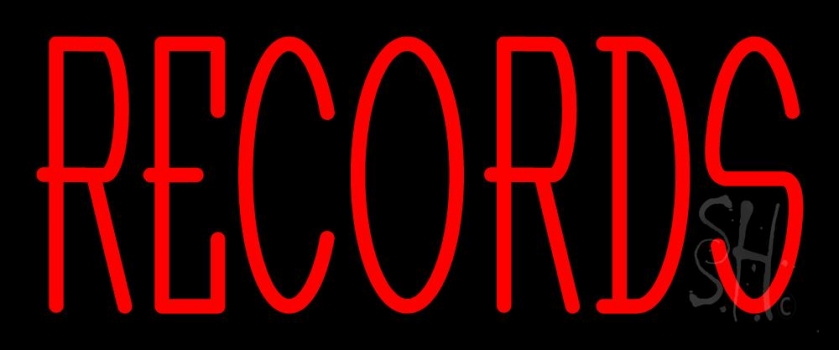 Red Records 1 Neon Sign