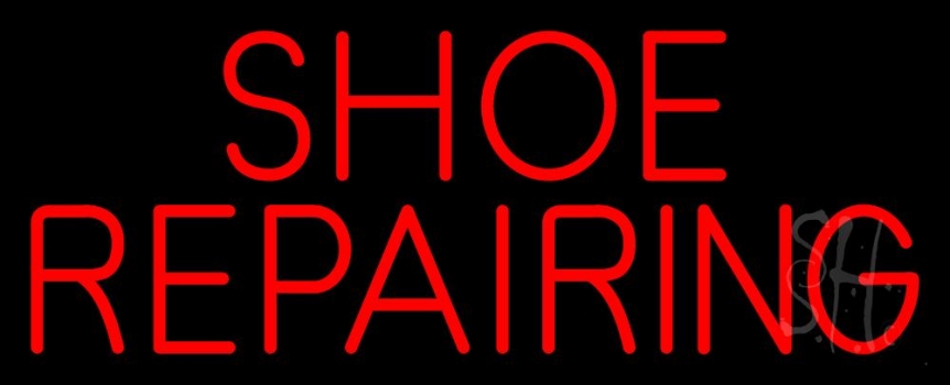 Red Shoe Repairing Neon Sign