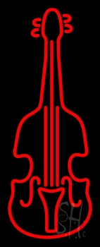 Red Violin Logo 1 Neon Sign