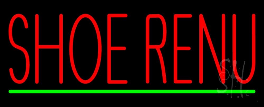 Shoe Renu Green Line Neon Sign