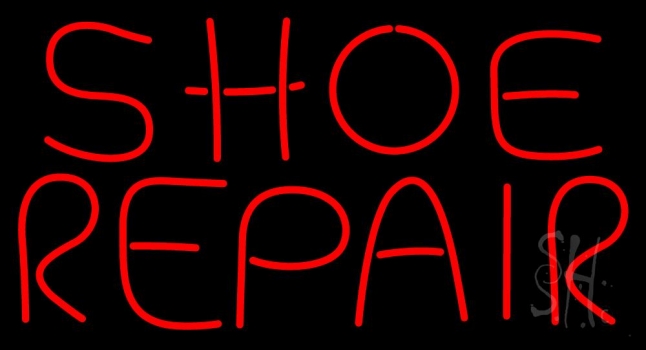 Shoe Repair Red Neon Sign