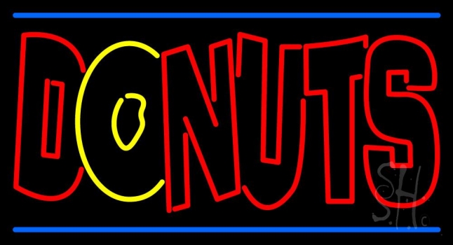 Double Stroke Donuts Neon Sign