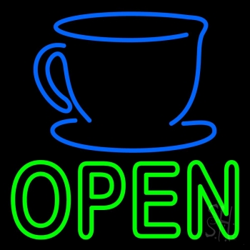 Double Stroke Open Glass Neon Sign