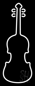 White Violin 2 Neon Sign