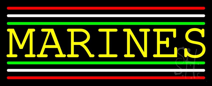 Yellow Marines Neon Sign