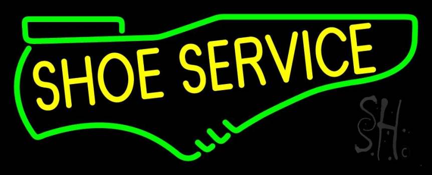 Yellow Shoe Service Neon Sign