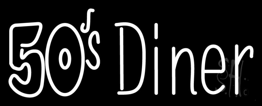 50s Diner Music Cd Neon Sign