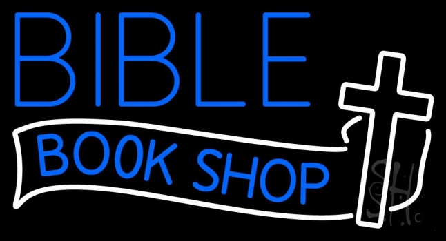 Bible Book Shop Neon Sign
