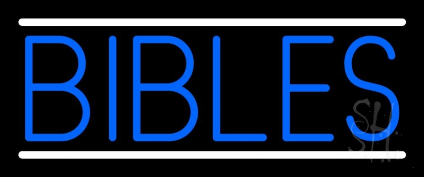 Blue Bibles Neon Sign