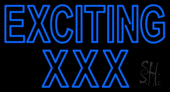 Blue Exciting Xxx Neon Sign
