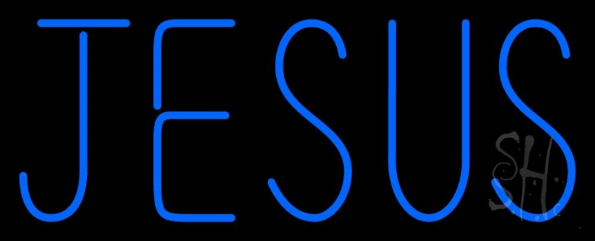 Blue Jesus Neon Sign | Religious Neon Signs | Neon Light