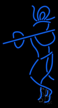 Blue Lord Krishna Neon Sign
