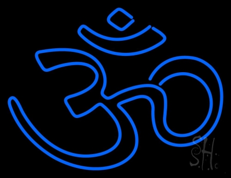 Blue Om Neon Sign