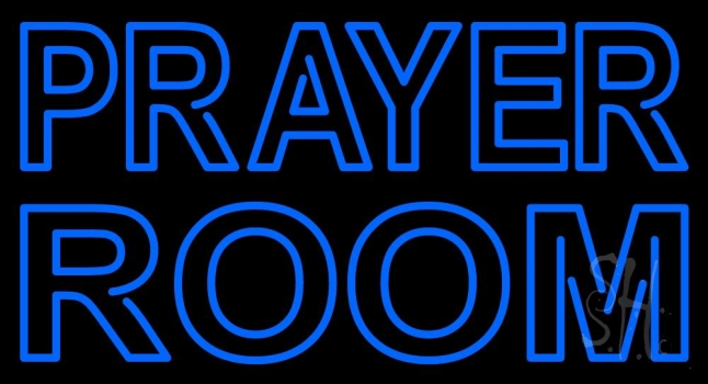 Blue Prayer Room Neon Sign 