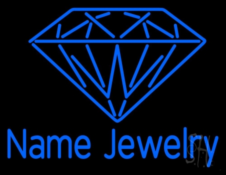 Custom Blue Jewelry Neon Sign