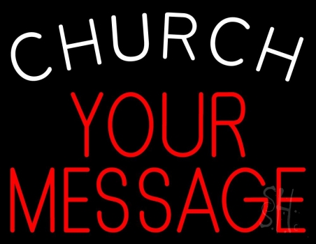 Custom Church White Neon Sign