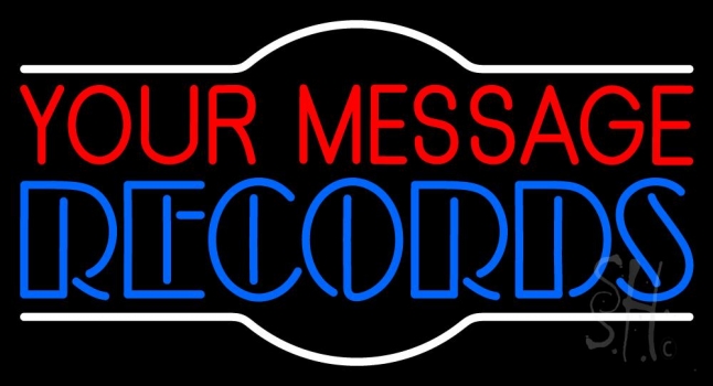 Custom Double Stroke Records Neon Sign