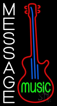 Custom Green Music Guitar Neon Sign