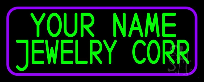 Custom Jewelry Purple Border Neon Sign