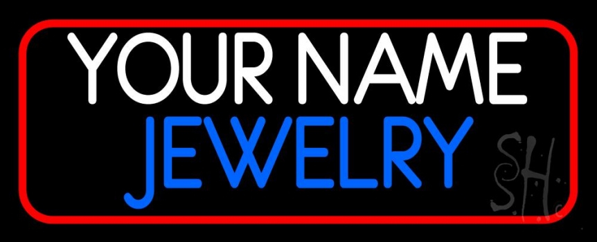 Custom Jewelry Red Border Neon Sign