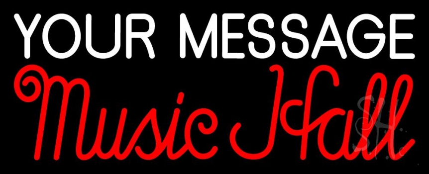 Custom Music Hall Red Neon Sign