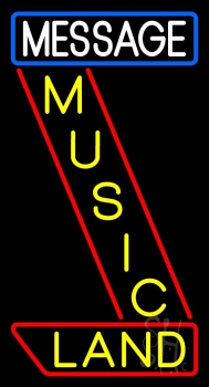 Custom Music Land Yellow Neon Sign