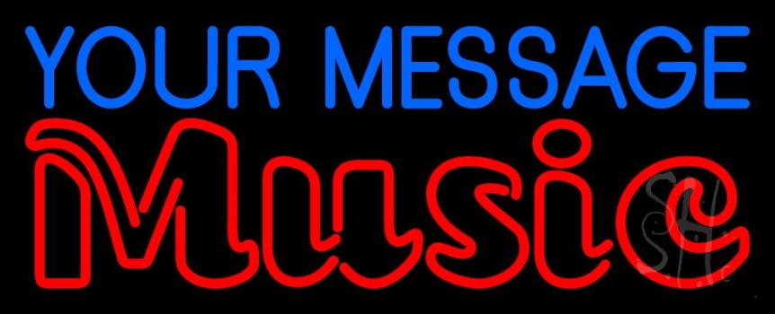 Custom Red Music Double Stroke Neon Sign