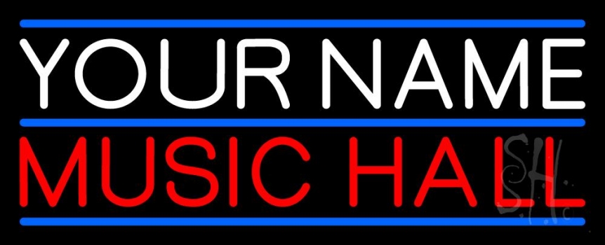 Custom Red Music Hall Neon Sign