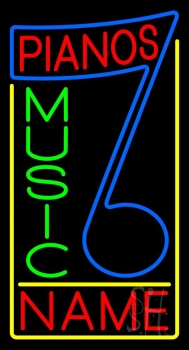 Custom Red Pianos Blue Note Neon Sign